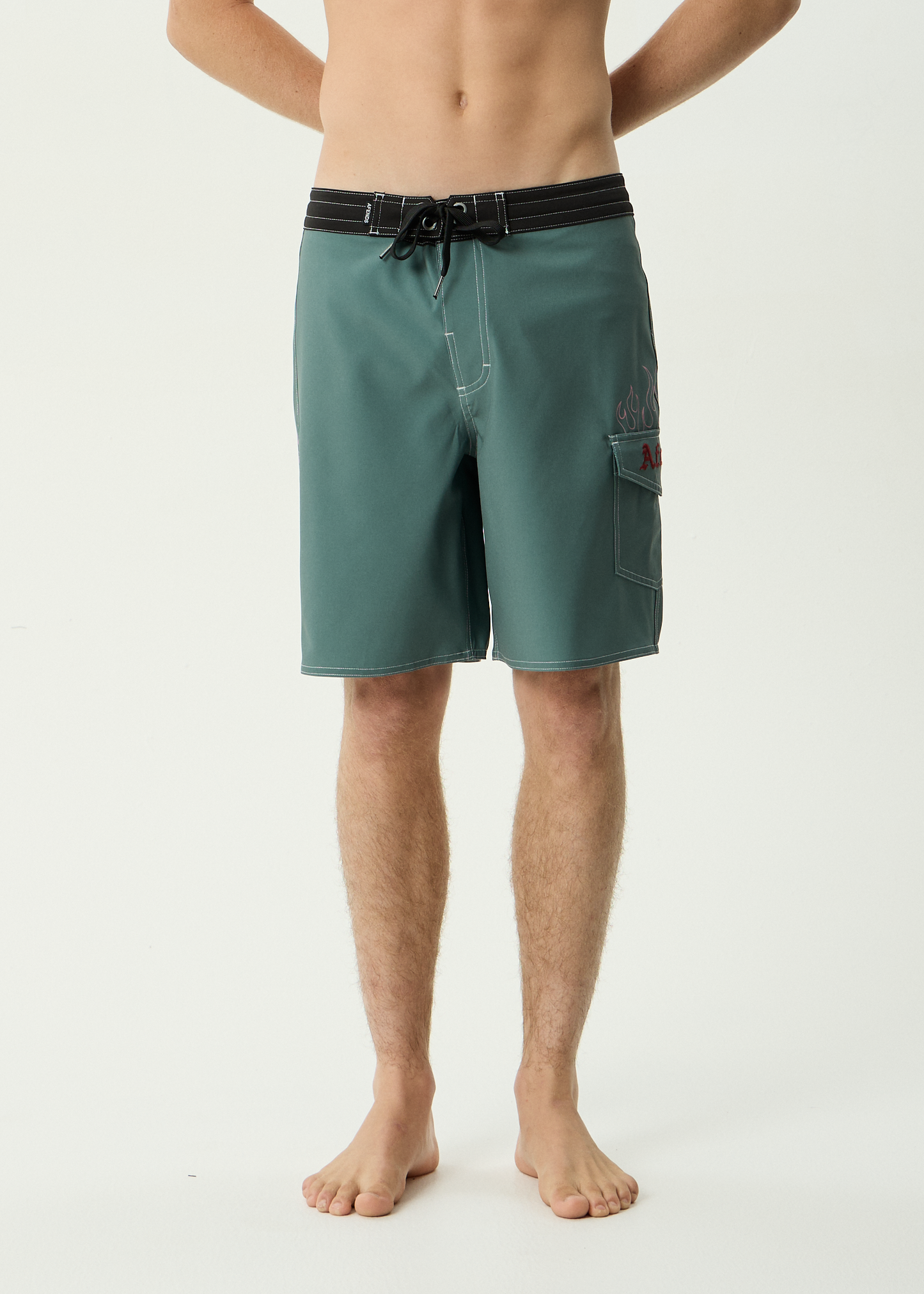 AFENDS Mens Temporal - Surf Related V2 Boardshort 18" - Sycamore
