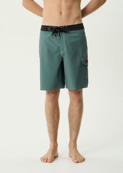 AFENDS Mens Temporal - Surf Related V2 Boardshort 18" - Sycamore