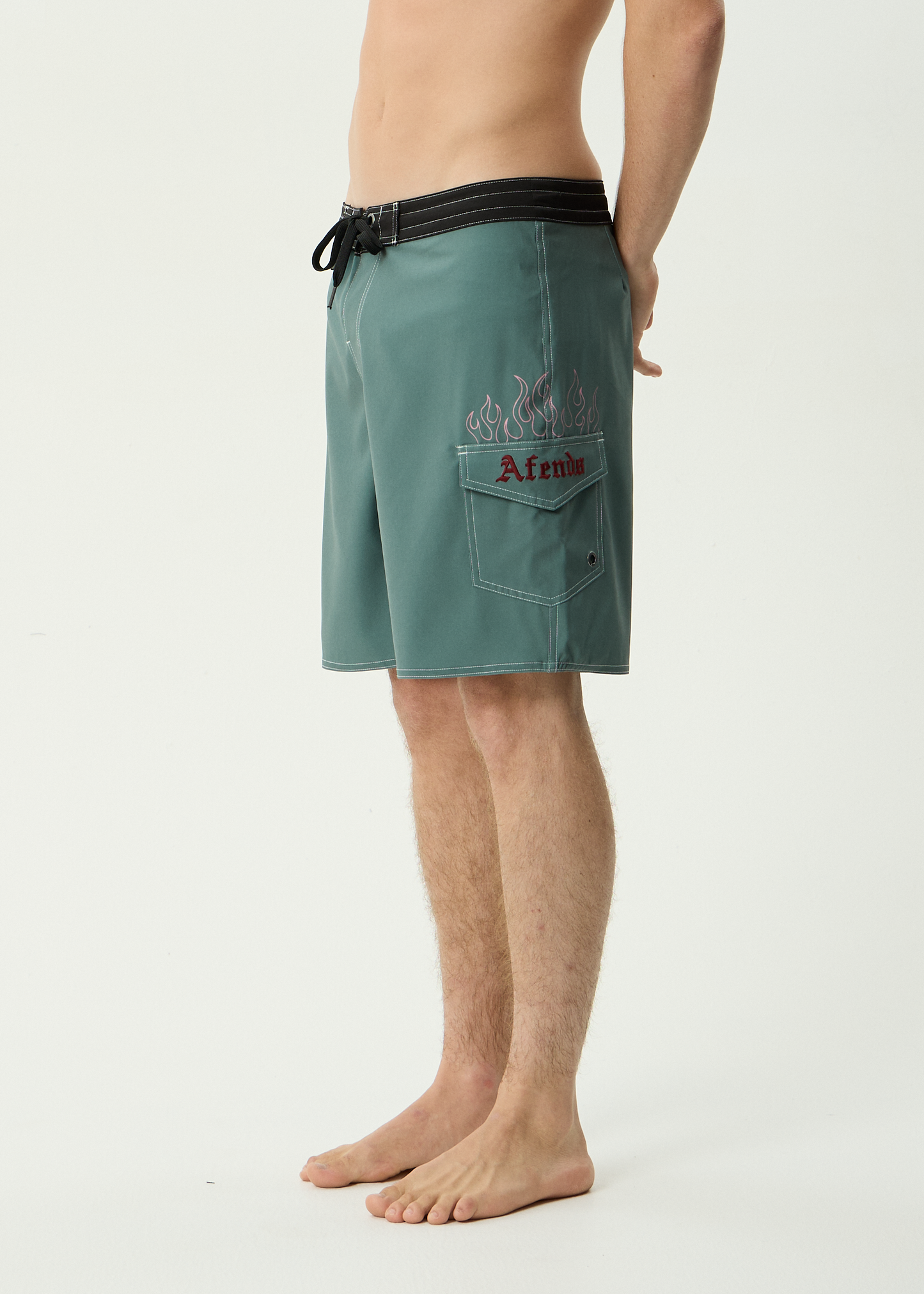 AFENDS Mens Temporal - Surf Related V2 Boardshort 18" - Sycamore