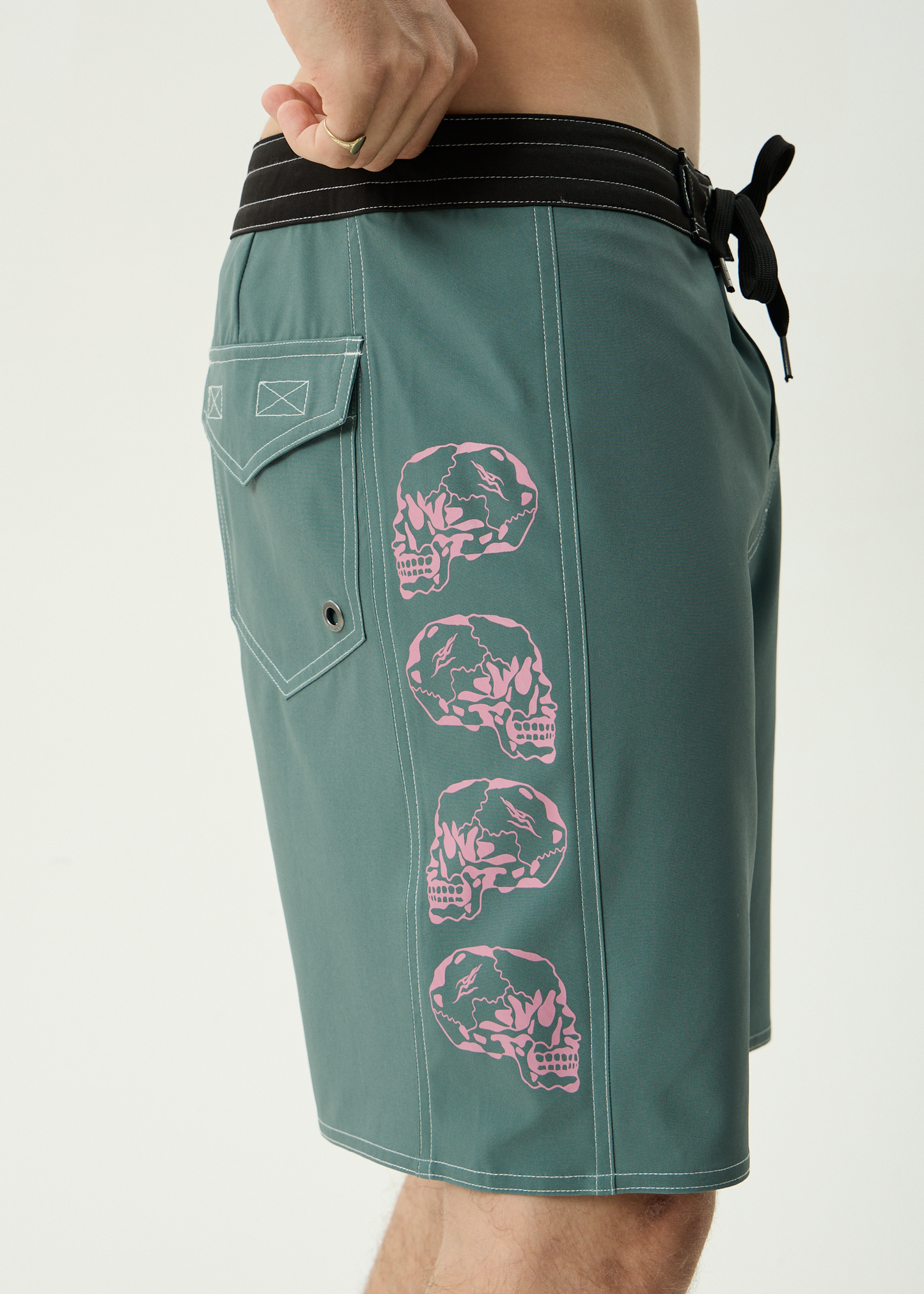 AFENDS Mens Temporal - Surf Related V2 Boardshort 18" - Sycamore