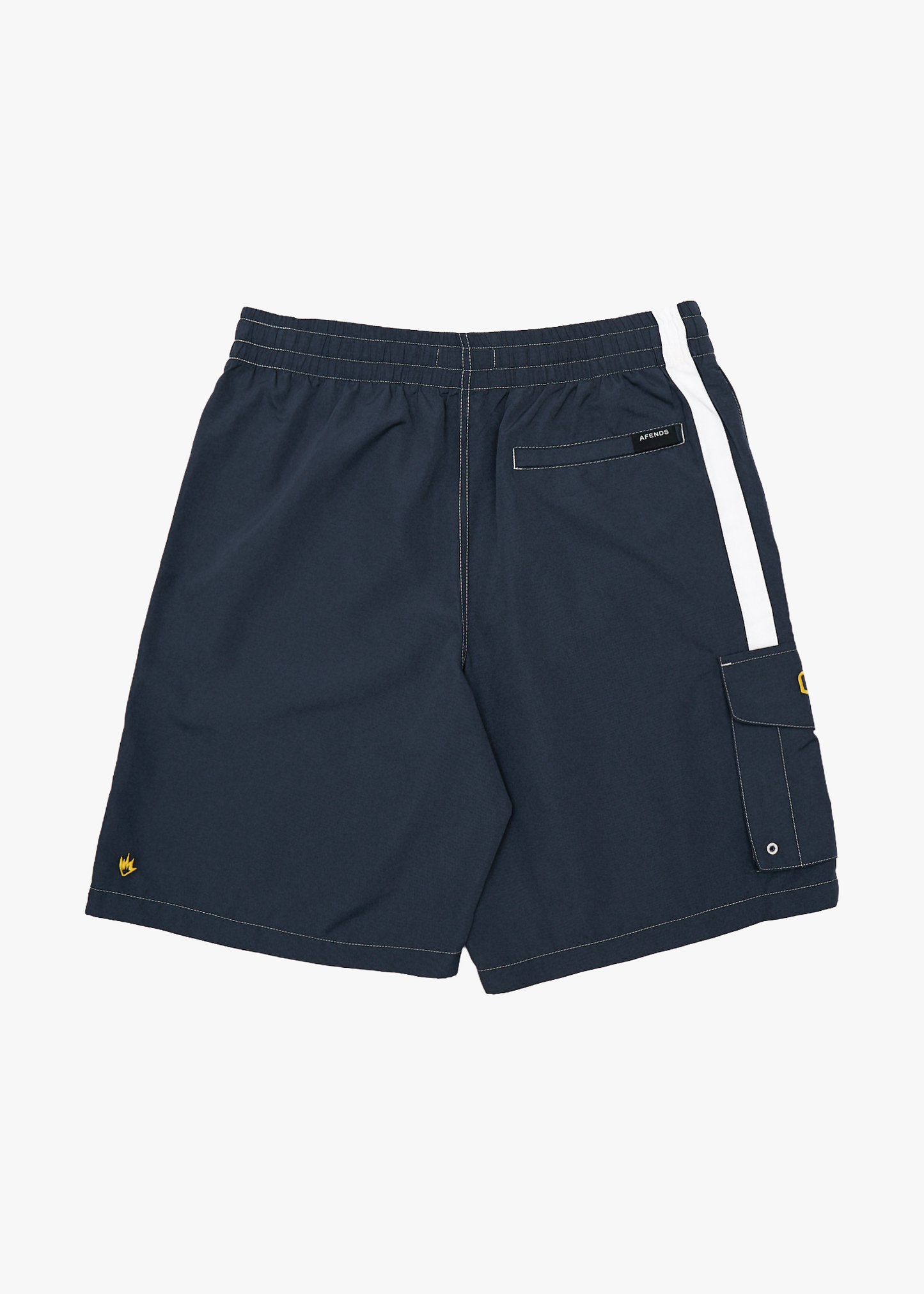 AFENDS Mens Angel Boy - Cargo Swim Short 21" - Deep Sea