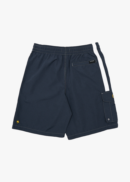 AFENDS Mens Angel Boy - Cargo Swim Short 21" - Deep Sea