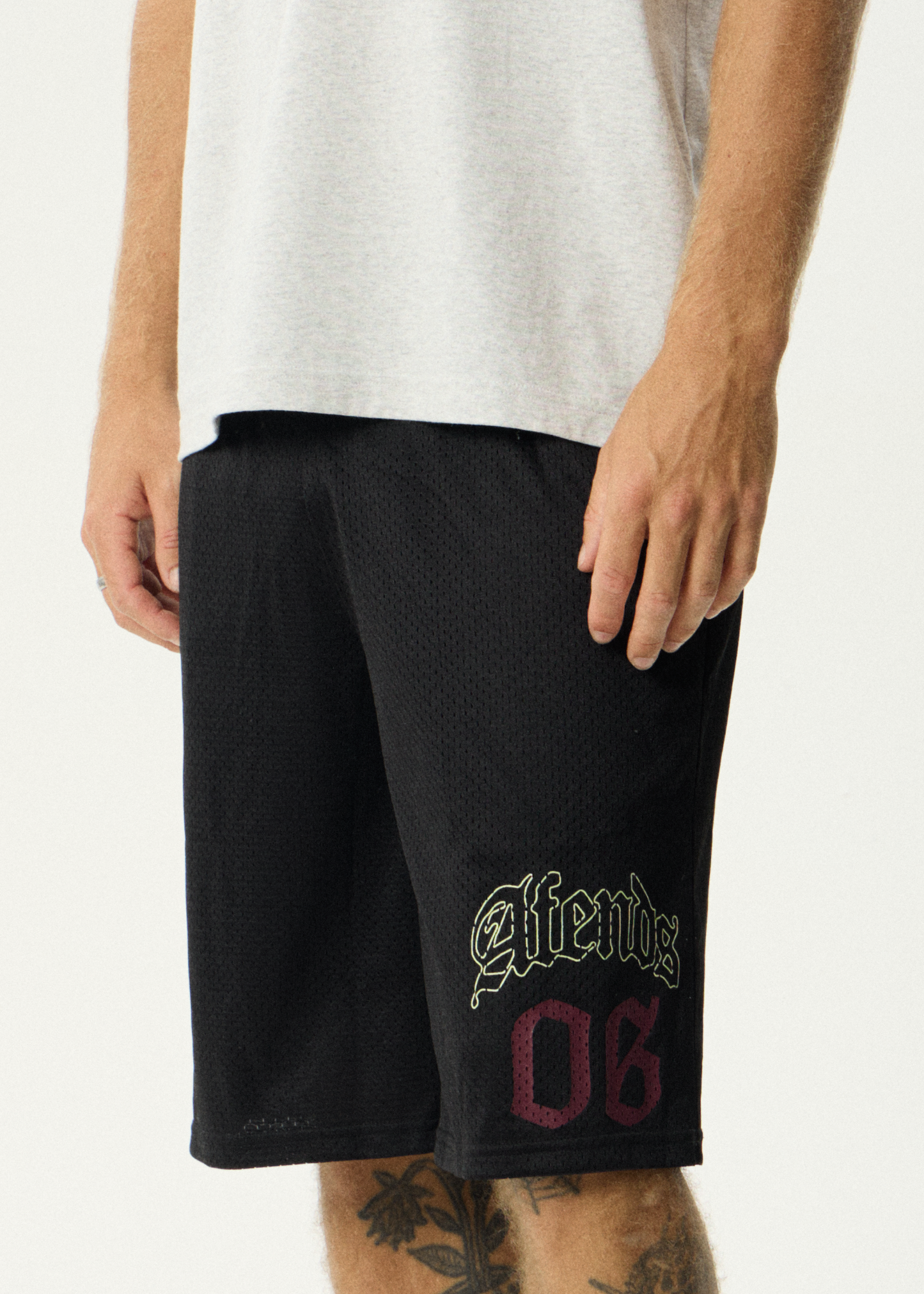 AFENDS Mens Zero Six - Basketball Short 22" - Black