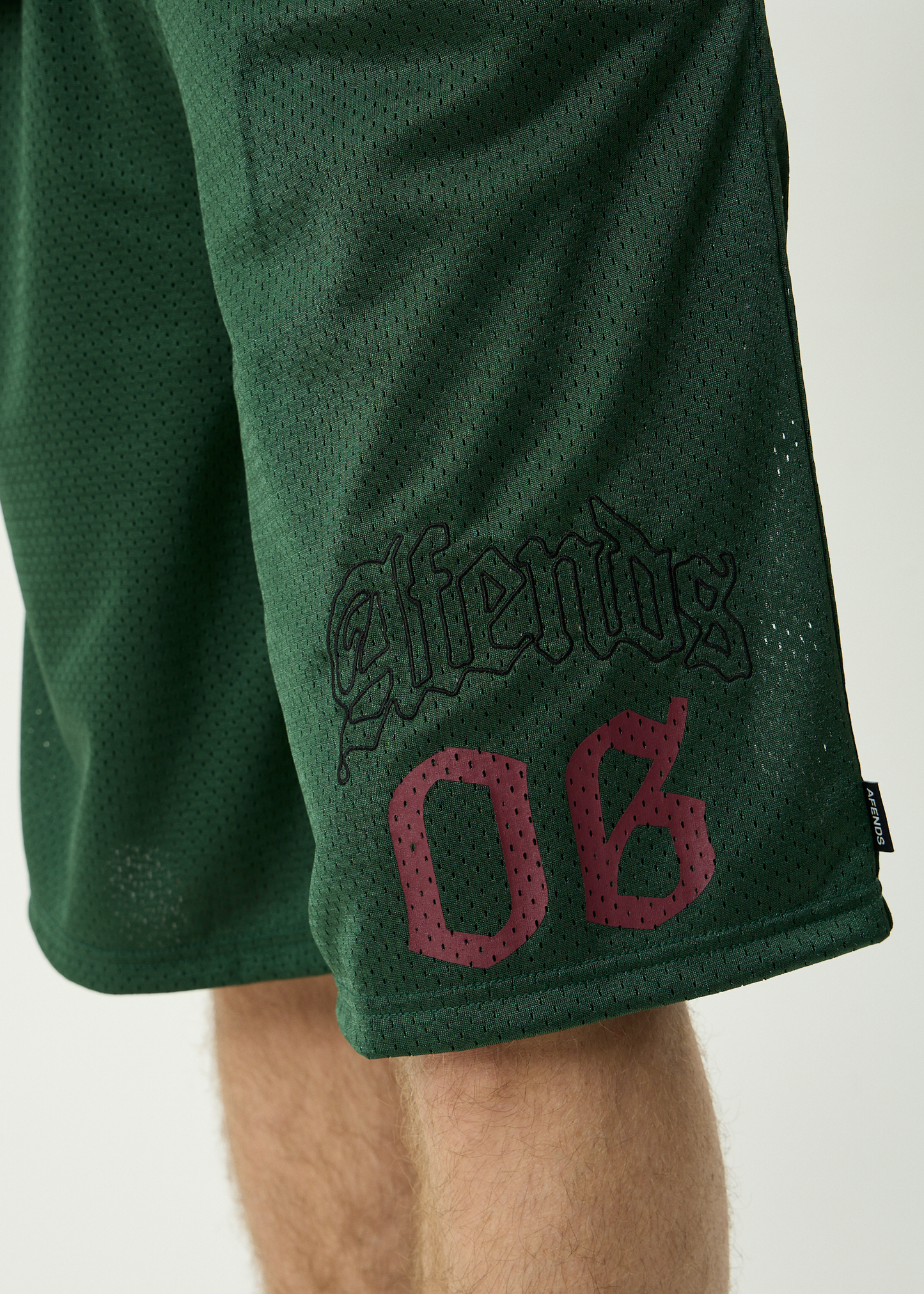 AFENDS Mens Zero Six - Basketball Short 22" - Pine