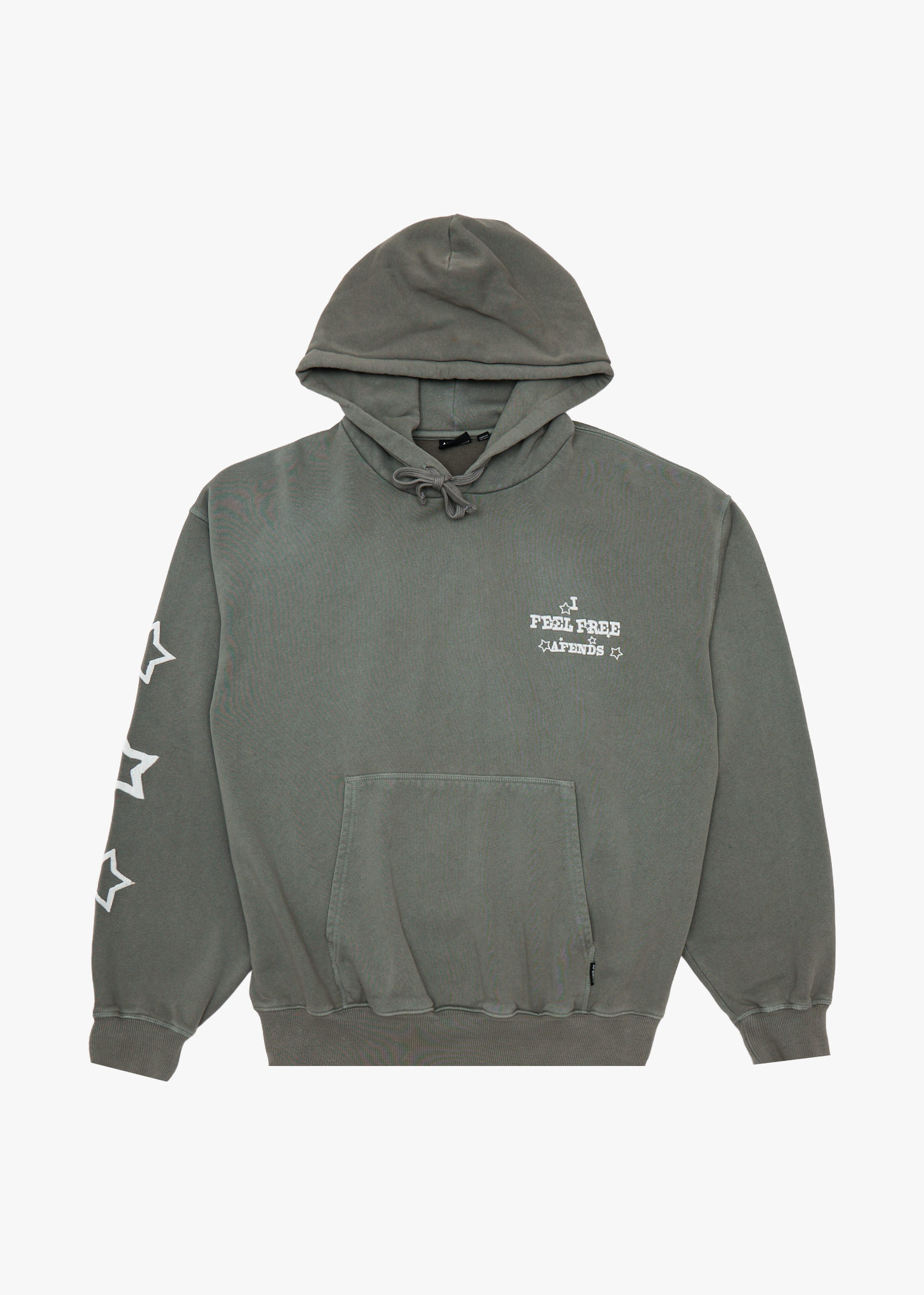 AFENDS Mens Sonoran - Boxy Pull On Hood - Washed Sycamore