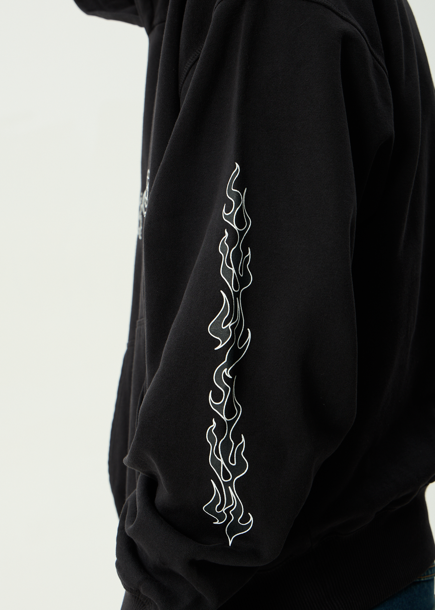 AFENDS Mens Machine -  Boxy Pull On Hood - Stone Black
