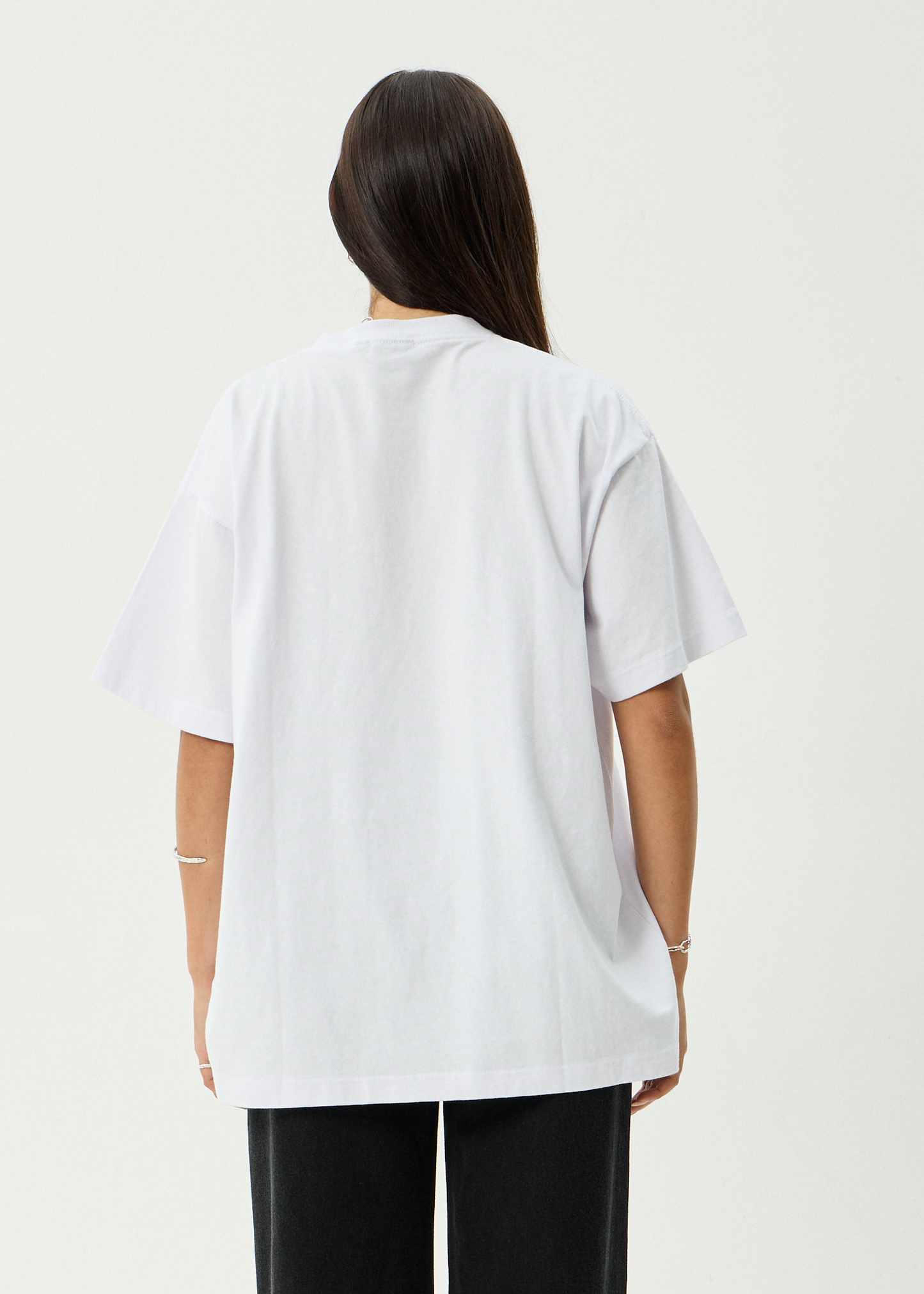 AFENDS Mens Flower Patch - Heavyweight Boxy Tee - White