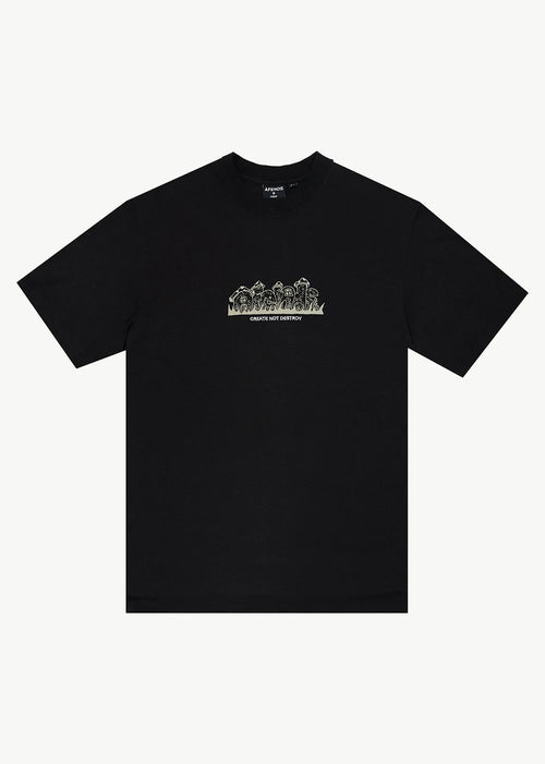 AFENDS Mens Allure - Retro Tee - Black