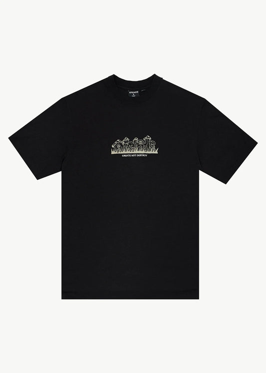 AFENDS Mens Allure - Retro Tee - Black