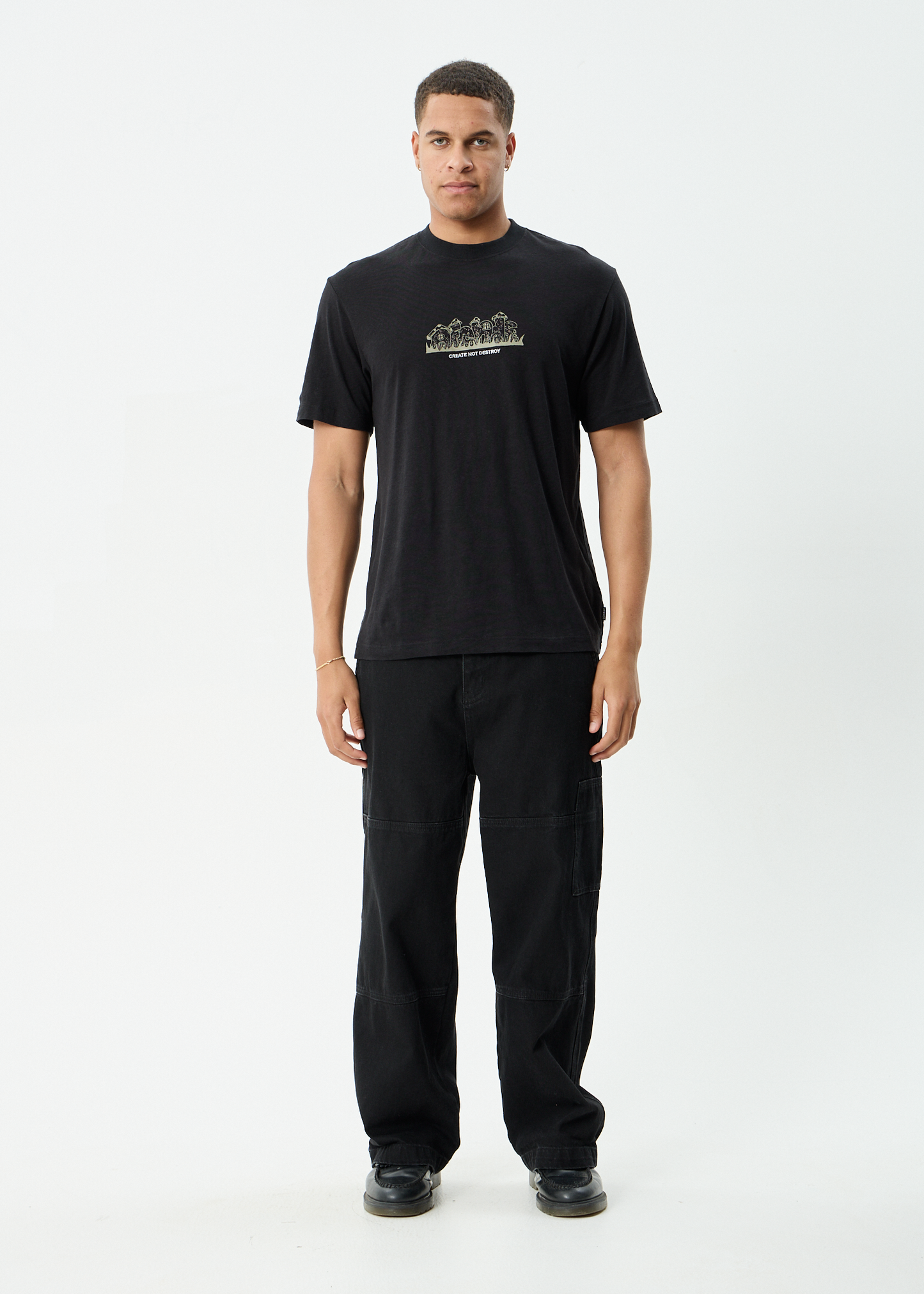 AFENDS Mens Allure - Retro Tee - Black