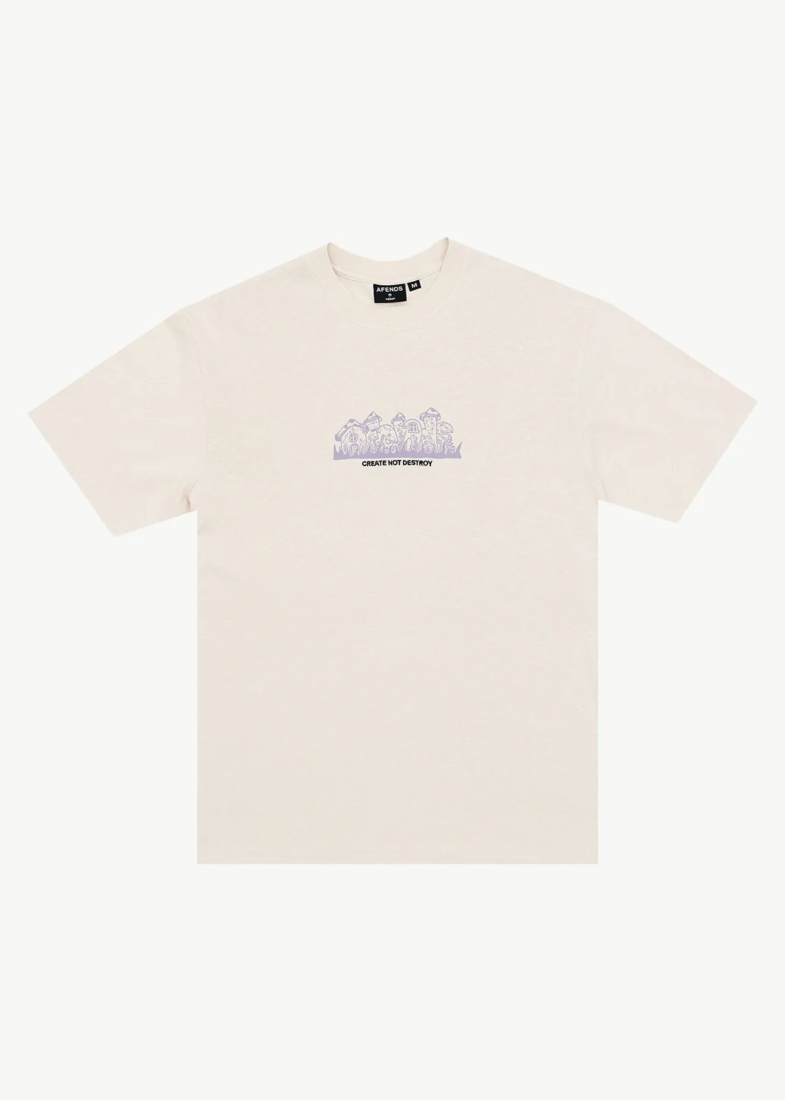 AFENDS Mens Allure - Retro Tee - Moonbeam