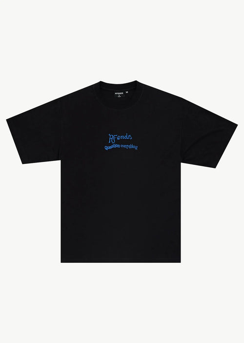 AFENDS Mens Mind Melt - Boxy Tee - Black