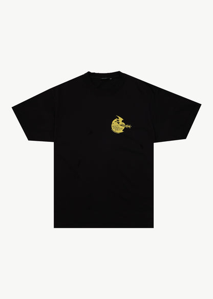 AFENDS Mens Heavy Parts - Heavyweight Boxy Tee - Stone Black