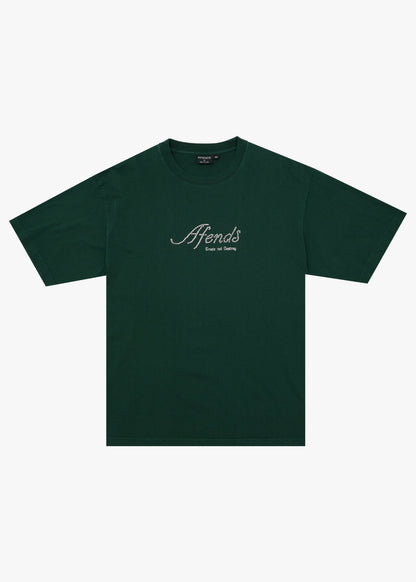 AFENDS Mens Horoscope - Boxy Tee - Washed Pine