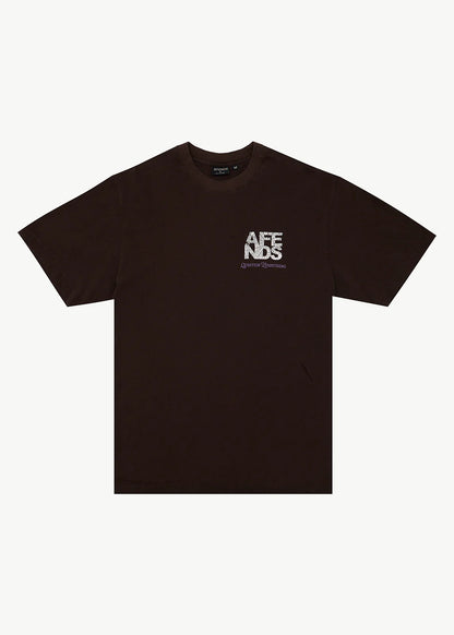 AFENDS Mens Funnel - Retro Tee - Washed Coffee