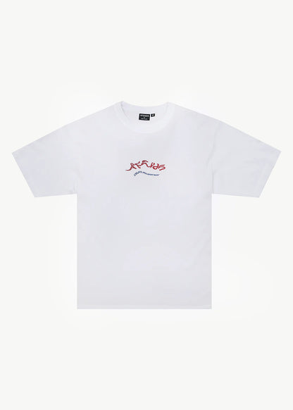 AFENDS Mens Consider - Heavyweight Boxy Tee - White