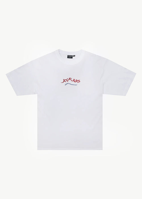 AFENDS Mens Consider - Heavyweight Boxy Tee - White