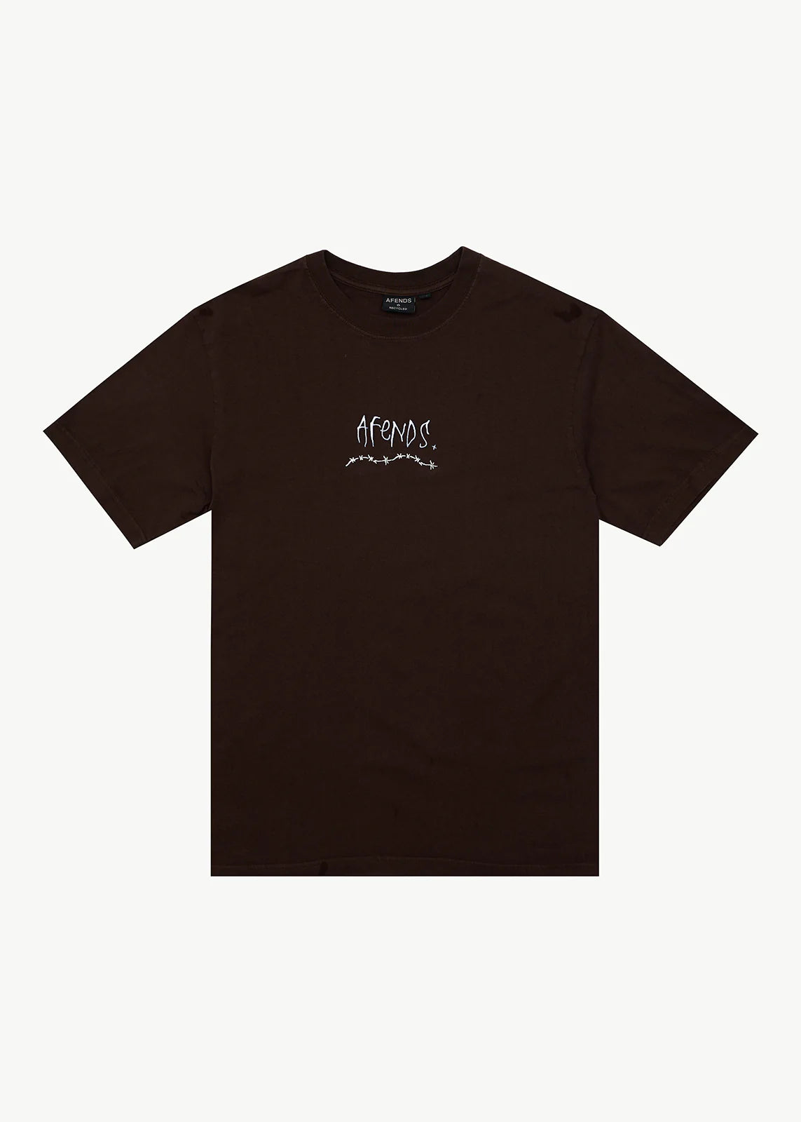 AFENDS Mens Activities - Retro Tee - Washed Coffee