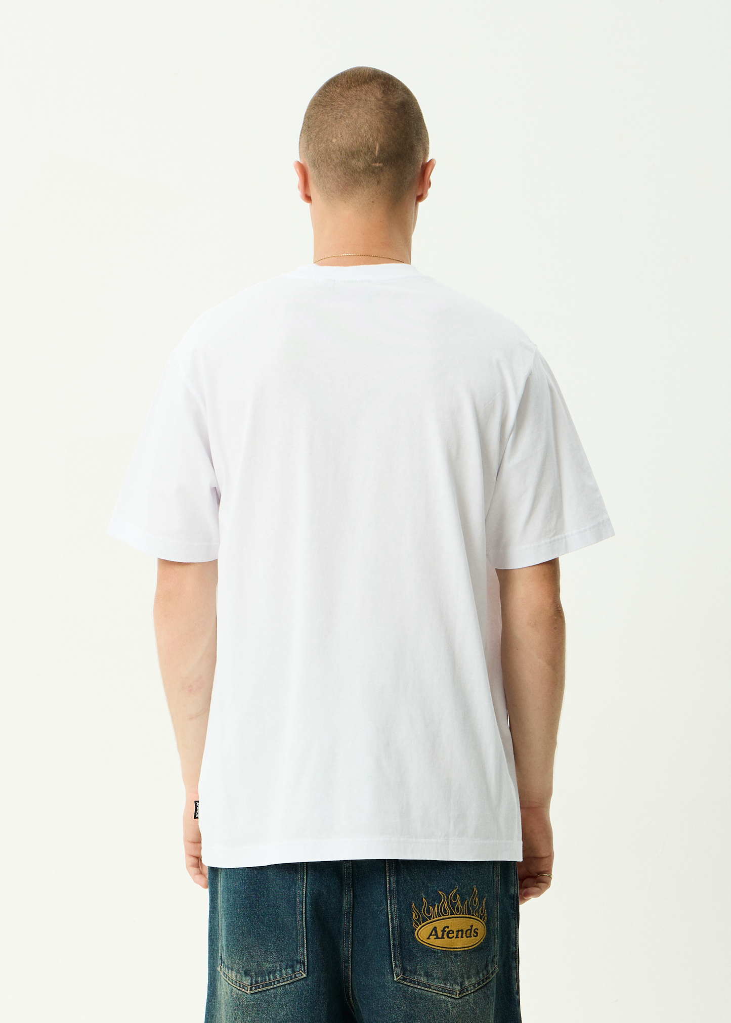 AFENDS Mens Camp Fire - Boxy Tee - White