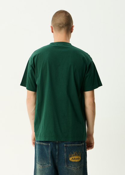 AFENDS Mens Clock Off - Boxy Tee - Washed Pine