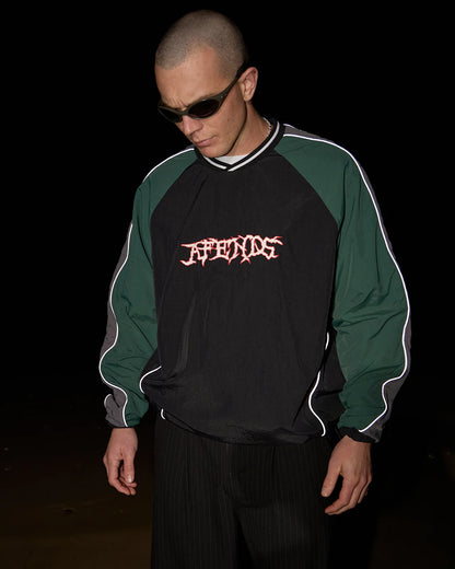 AFENDS Mens Nationals - Sports Crew Neck - Black