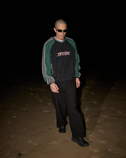 AFENDS Mens Nationals - Sports Crew Neck - Black