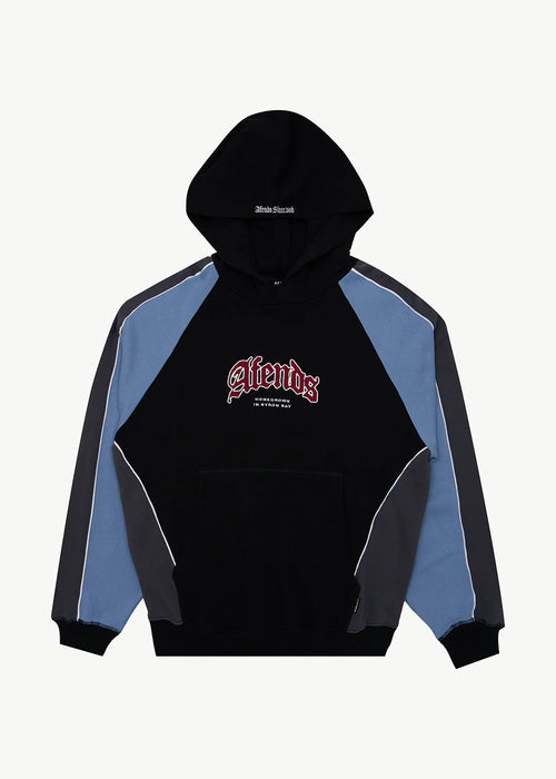 AFENDS Mens Occupancy - Paneled Boxy Hood - Black