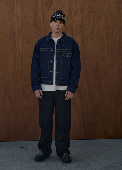 AFENDS Mens Yukon - Denim Jacket - Ink