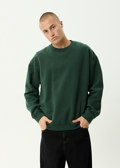AFENDS Mens Genesis - Crew Neck - Washed Pine