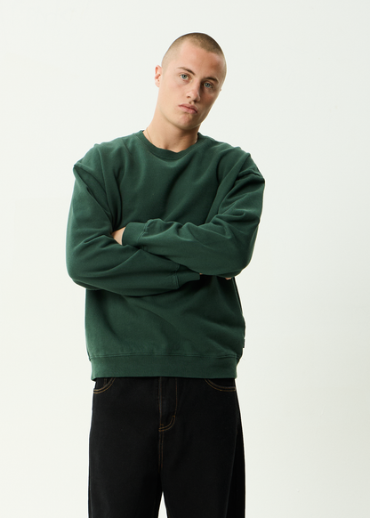 AFENDS Mens Genesis - Crew Neck - Washed Pine