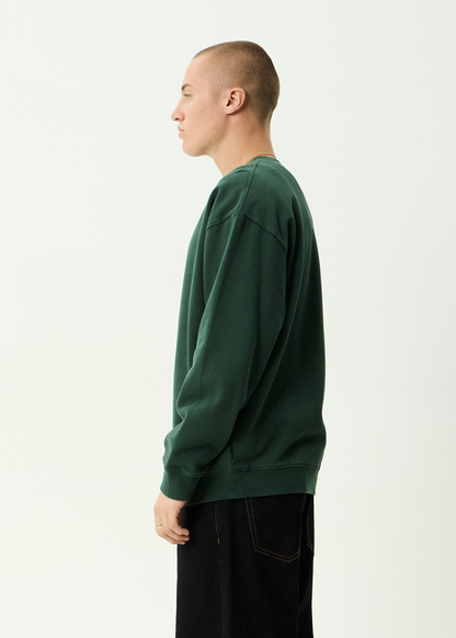 AFENDS Mens Genesis - Crew Neck - Washed Pine
