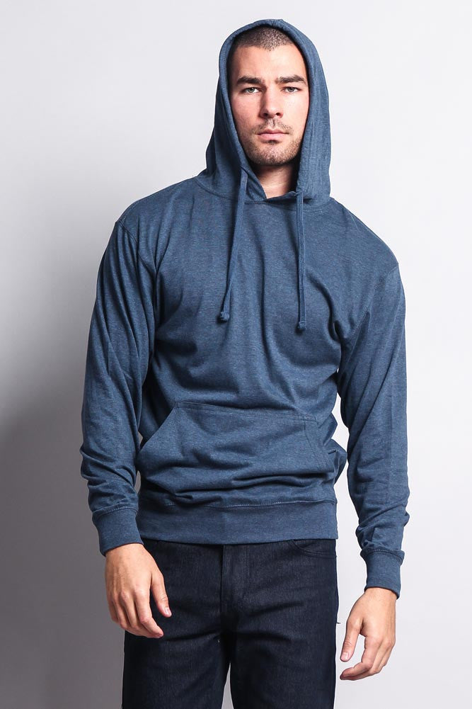 Men's Essential Cross-Dyed Heather Jersey Pullover Hoodie