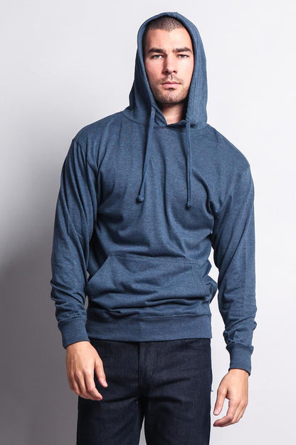 Men's Essential Cross-Dyed Heather Jersey Pullover Hoodie