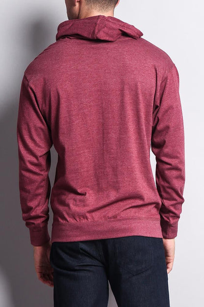 Men's Essential Cross-Dyed Heather Jersey Pullover Hoodie