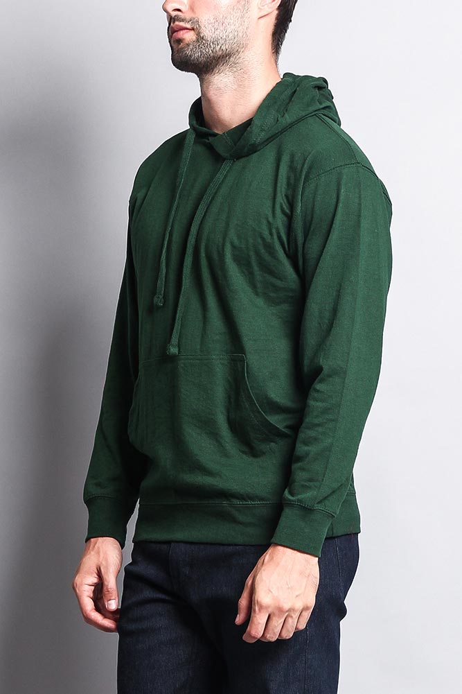 Men's Essential Cross-Dyed Heather Jersey Pullover Hoodie