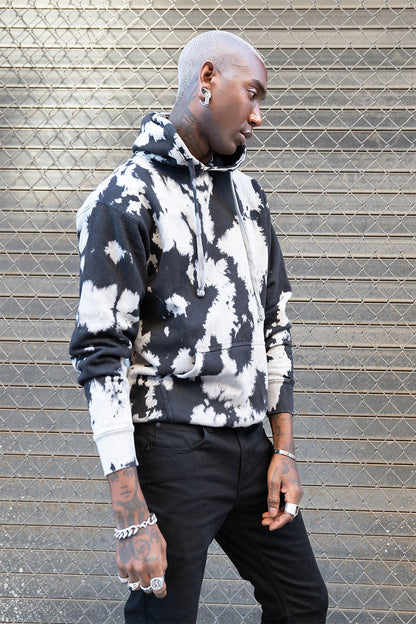 Mineral Wash Tie-Dye Pullover Hoodie