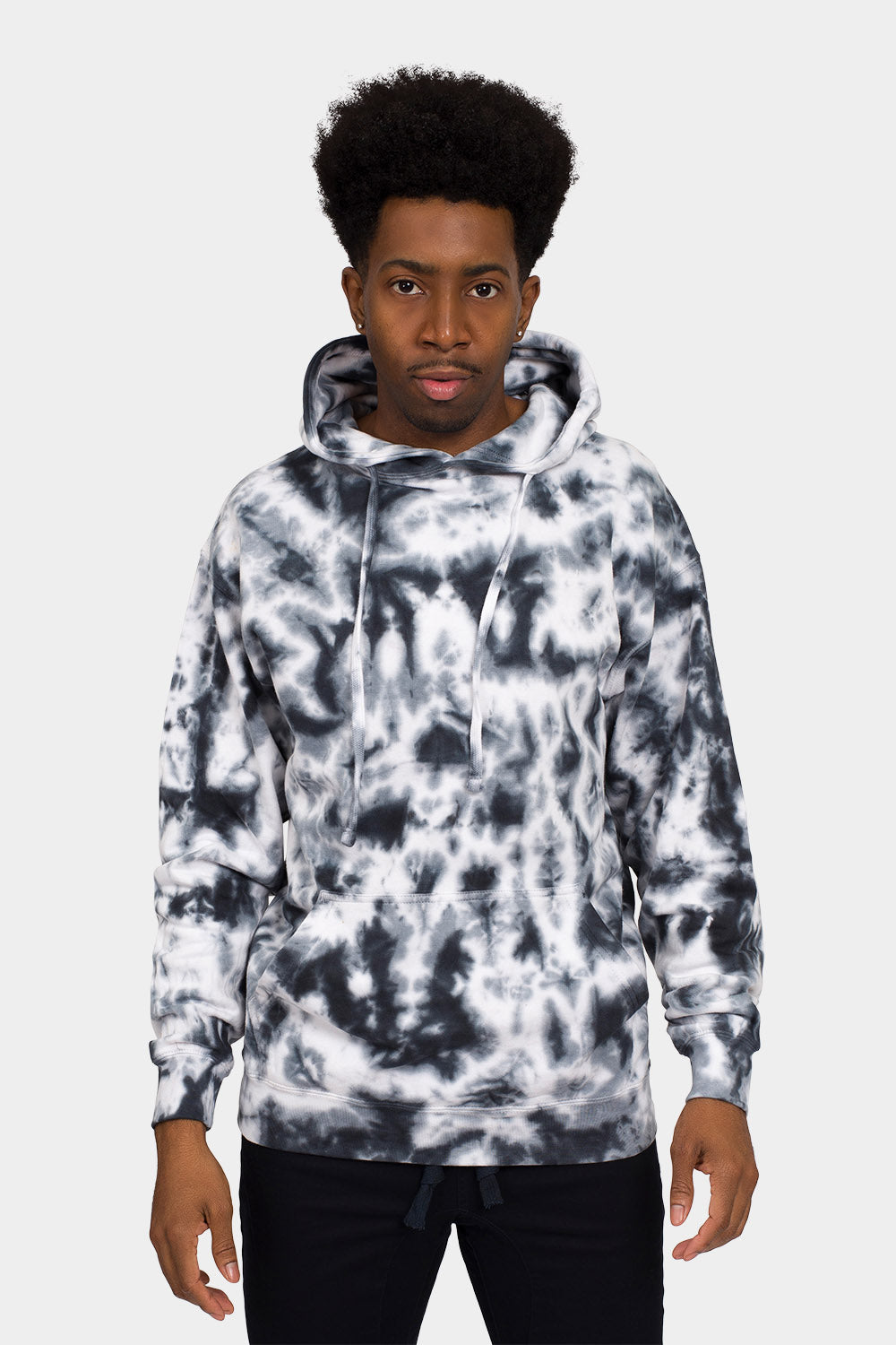 Mineral Wash Tie-Dye Pullover Hoodie