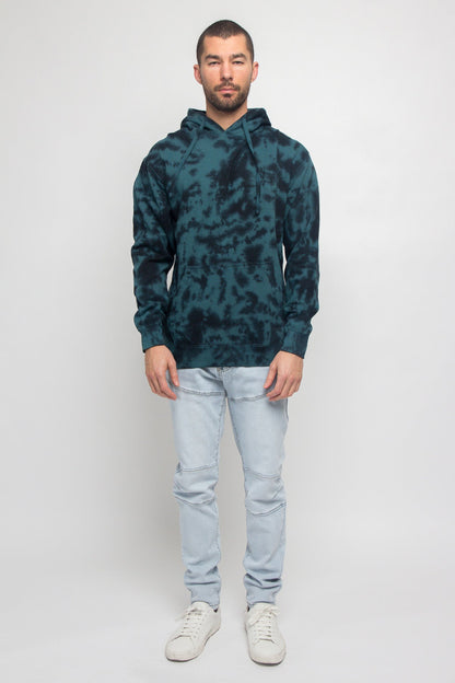 Mineral Wash Tie-Dye Pullover Hoodie