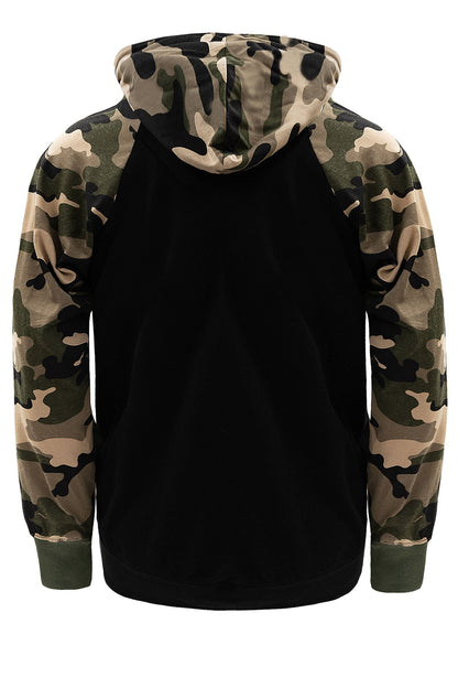 Lightweight Contrast Raglan Sleeve Pullover Hoodie (New Colorways)