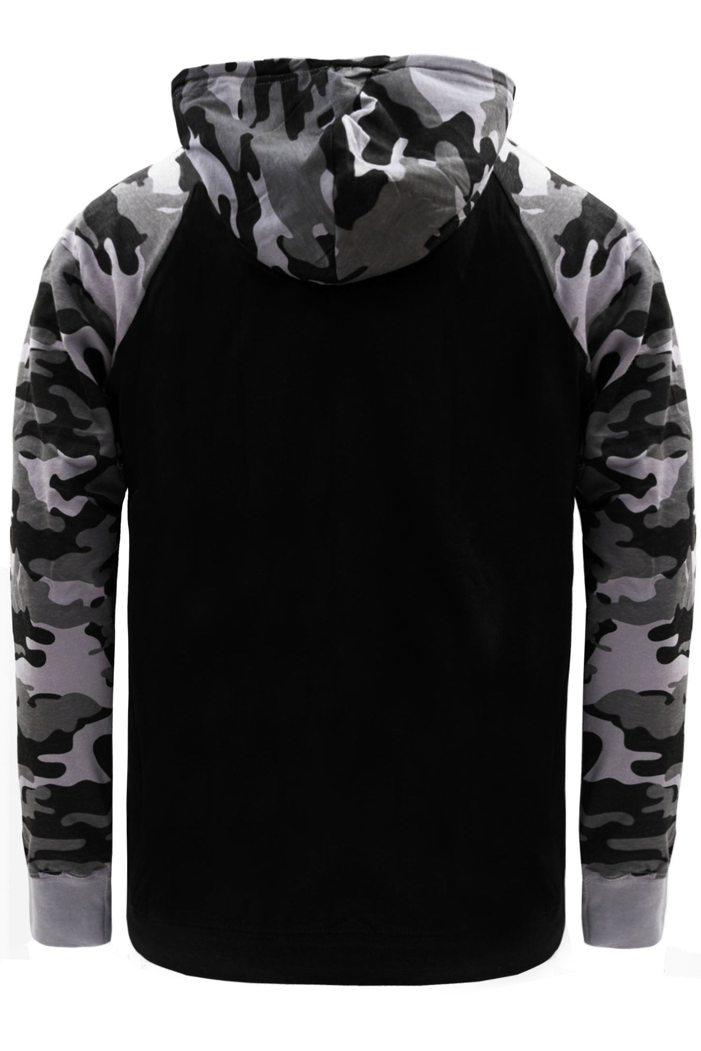 Lightweight Contrast Raglan Sleeve Pullover Hoodie (New Colorways)