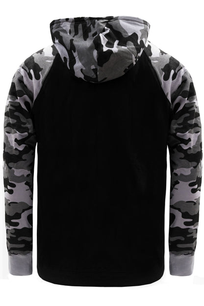 Lightweight Contrast Raglan Sleeve Pullover Hoodie (New Colorways)