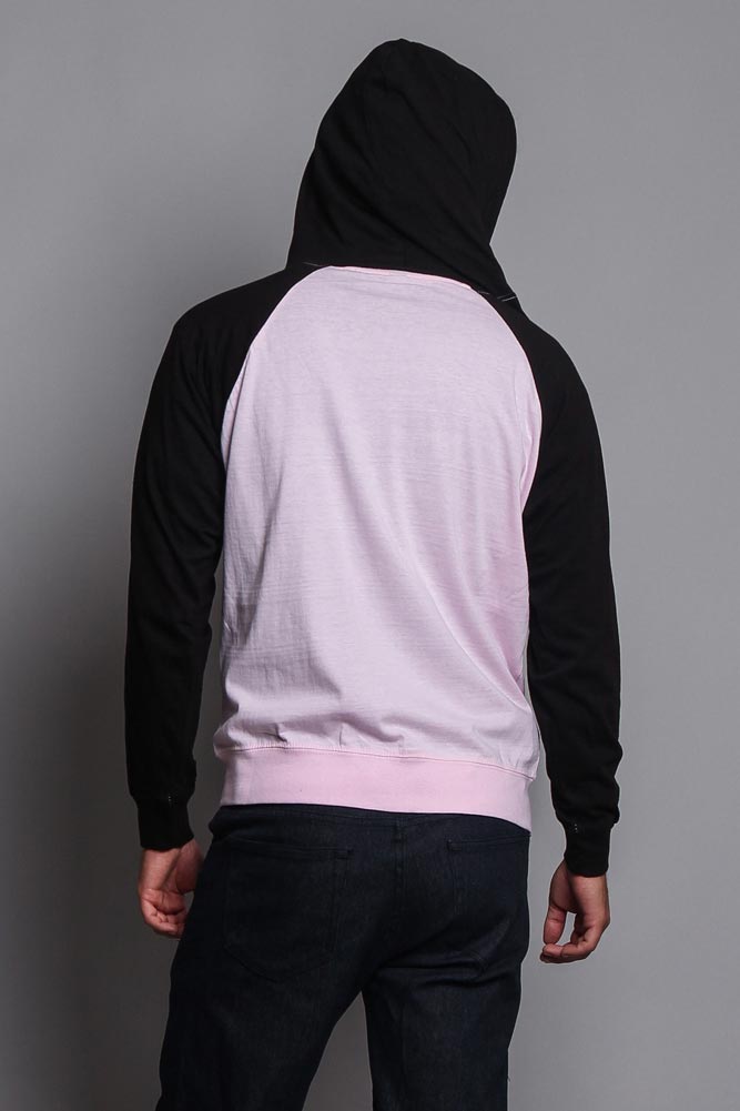Men's Contrasting Zip Up Hoodie