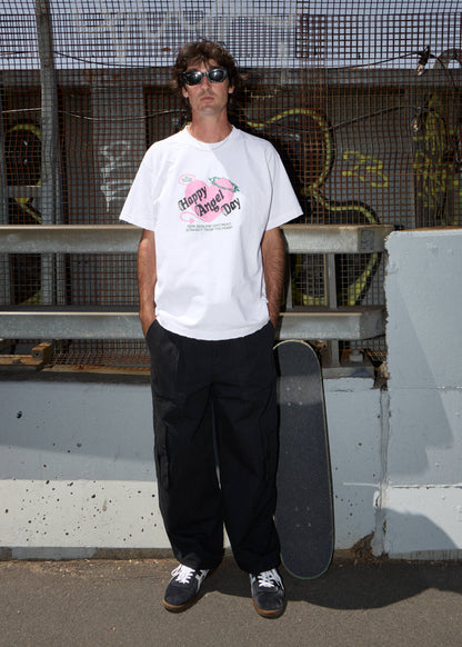 AFENDS Mens Genuine Sentiment - Heavyweight Boxy Tee - White