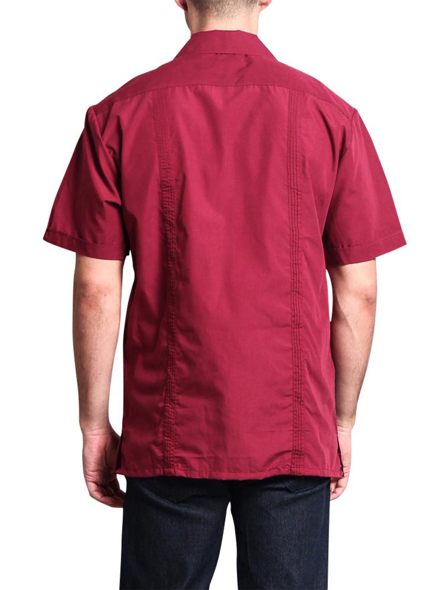 Guayabera Embroidered Pleated Cuban Shirt