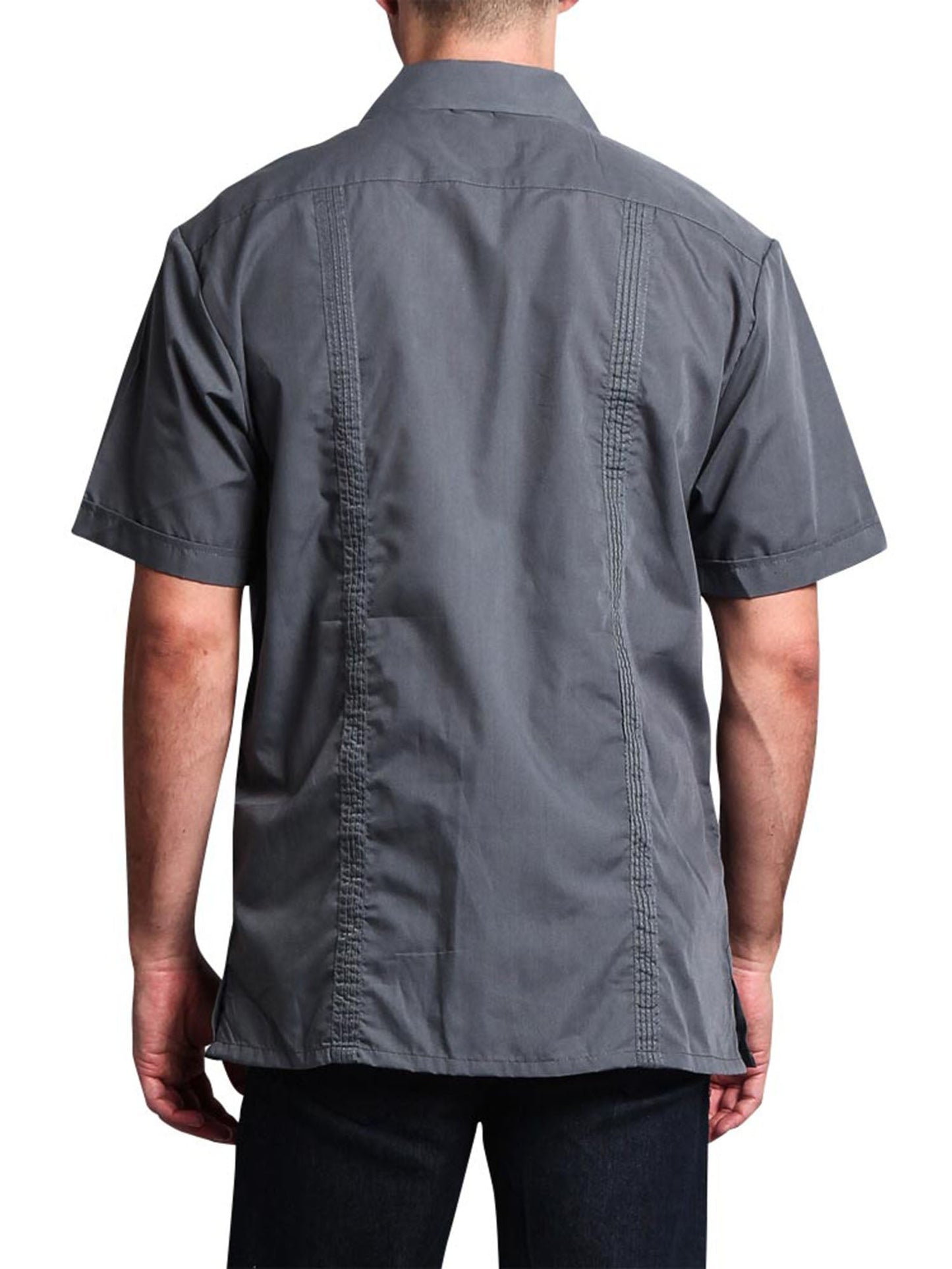 Guayabera Embroidered Pleated Cuban Shirt