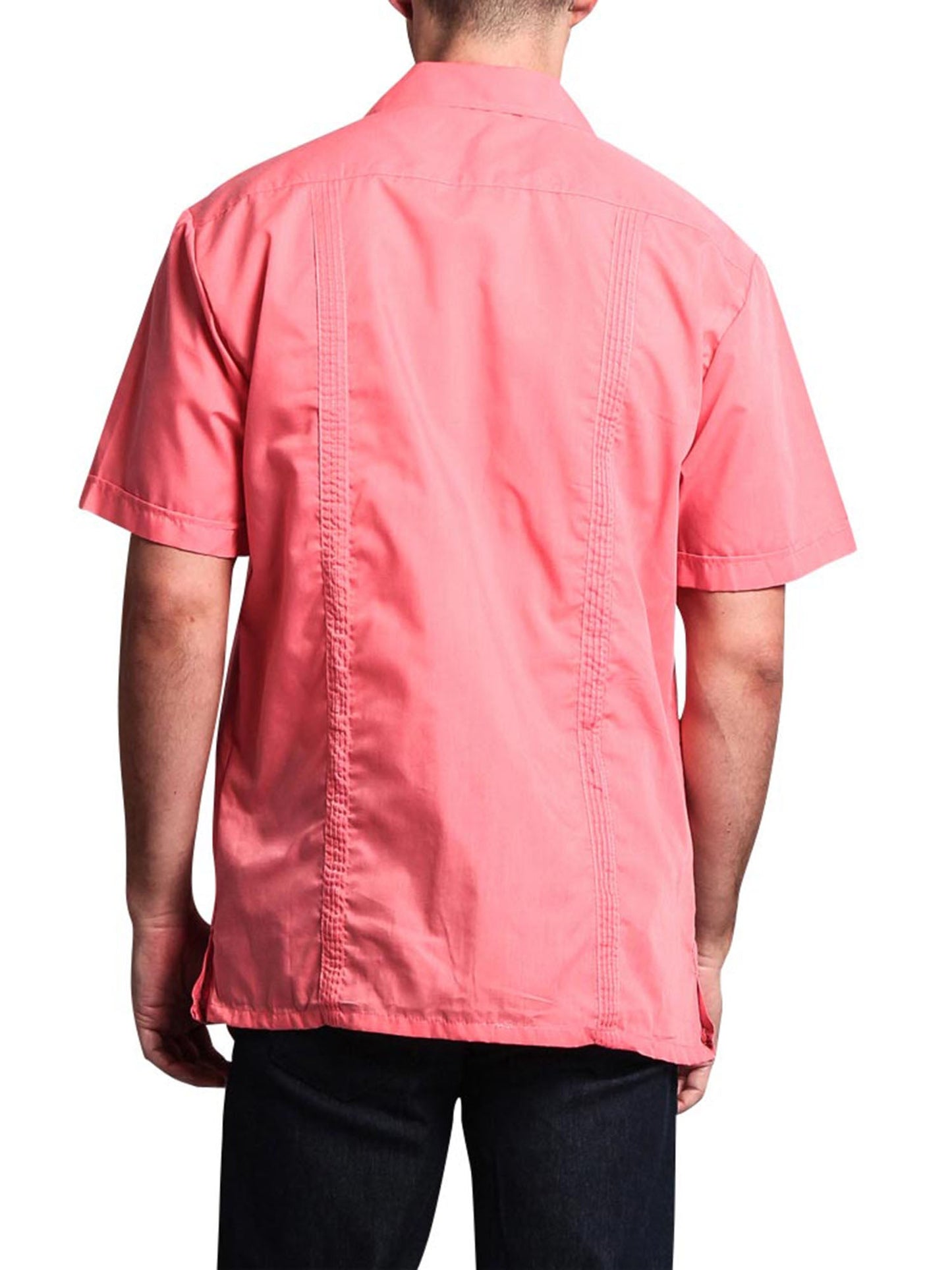 Guayabera Embroidered Pleated Cuban Shirt