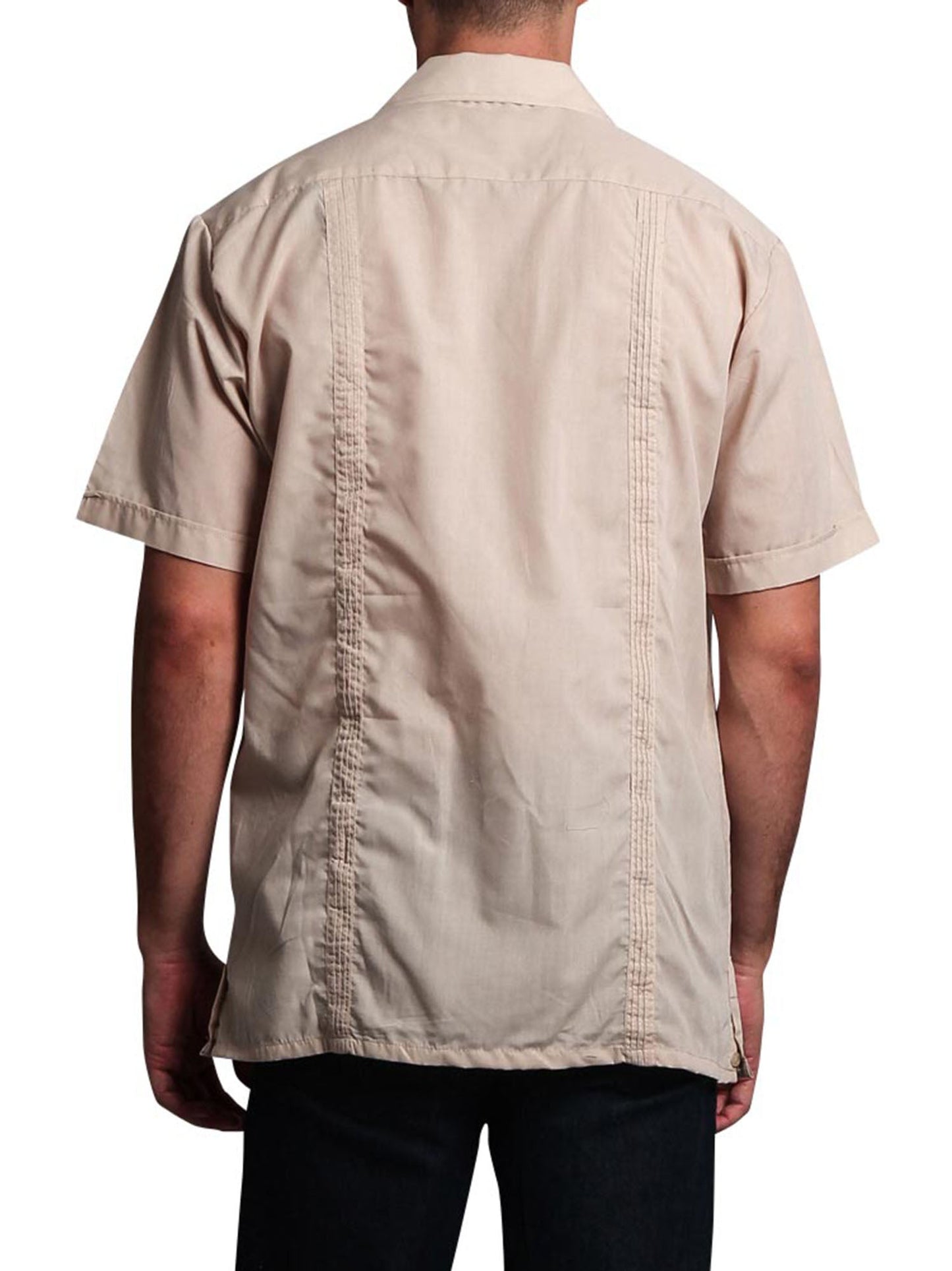 Guayabera Embroidered Pleated Cuban Shirt