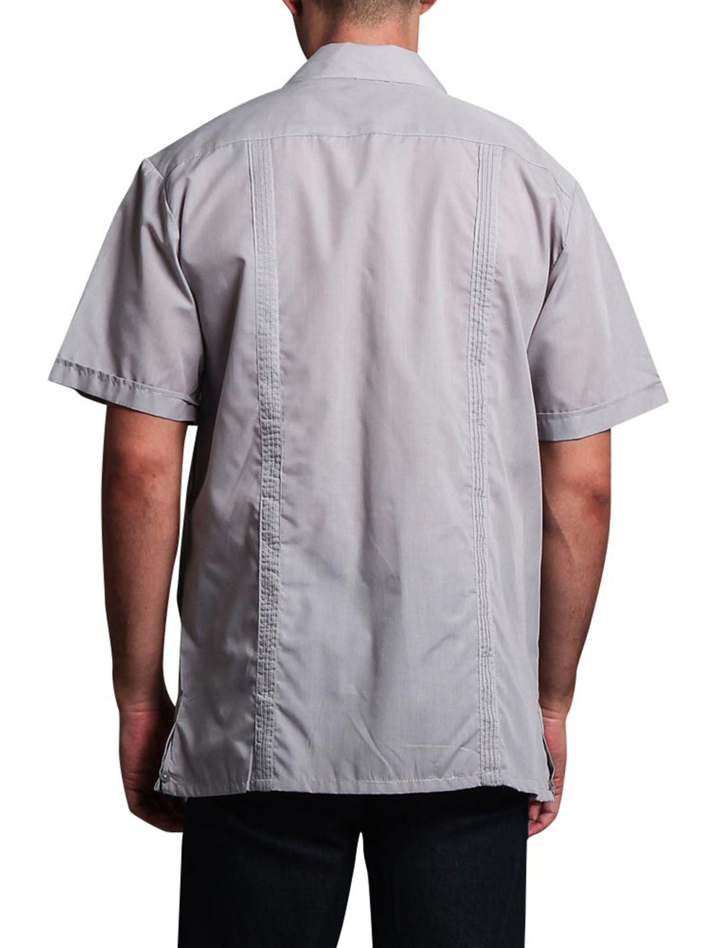 Guayabera Embroidered Pleated Cuban Shirt