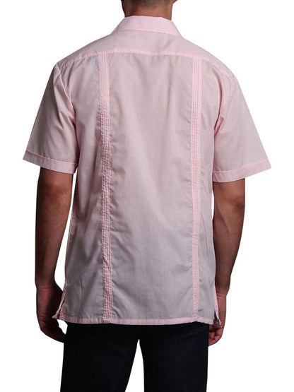 Guayabera Embroidered Pleated Cuban Shirt