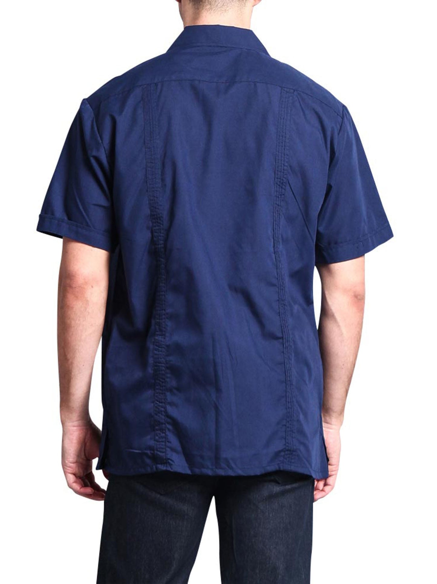Guayabera Embroidered Pleated Cuban Shirt